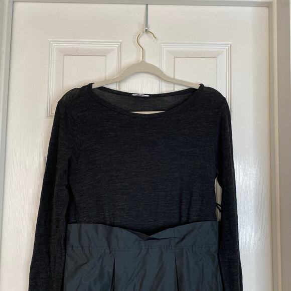 MAX MARA Wool Silk Gray Dress Long Sleeve Size 42 Medium Midi - Picture 3 of 7